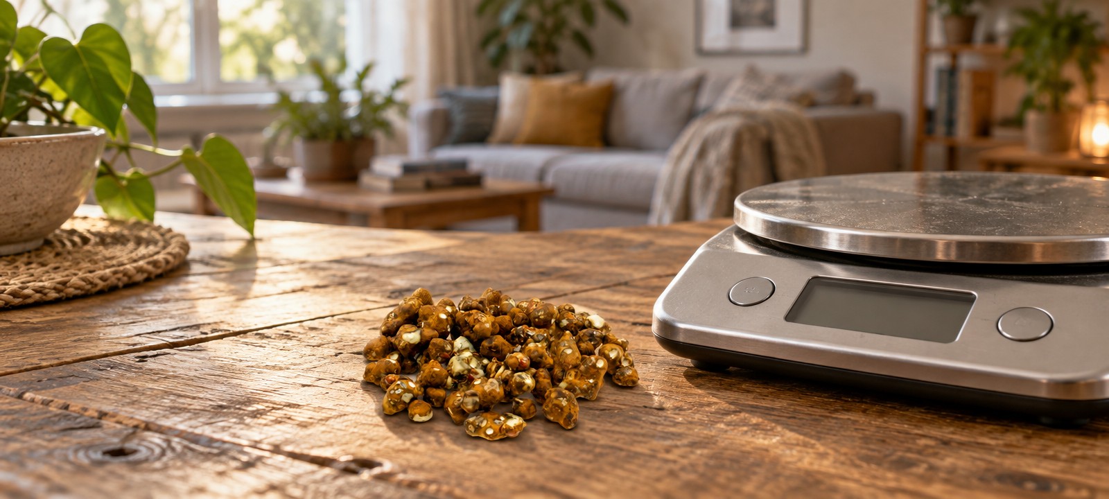 Mexicana truffels op een houten tafel, de mildste keuze voor je eerste truffeltrip