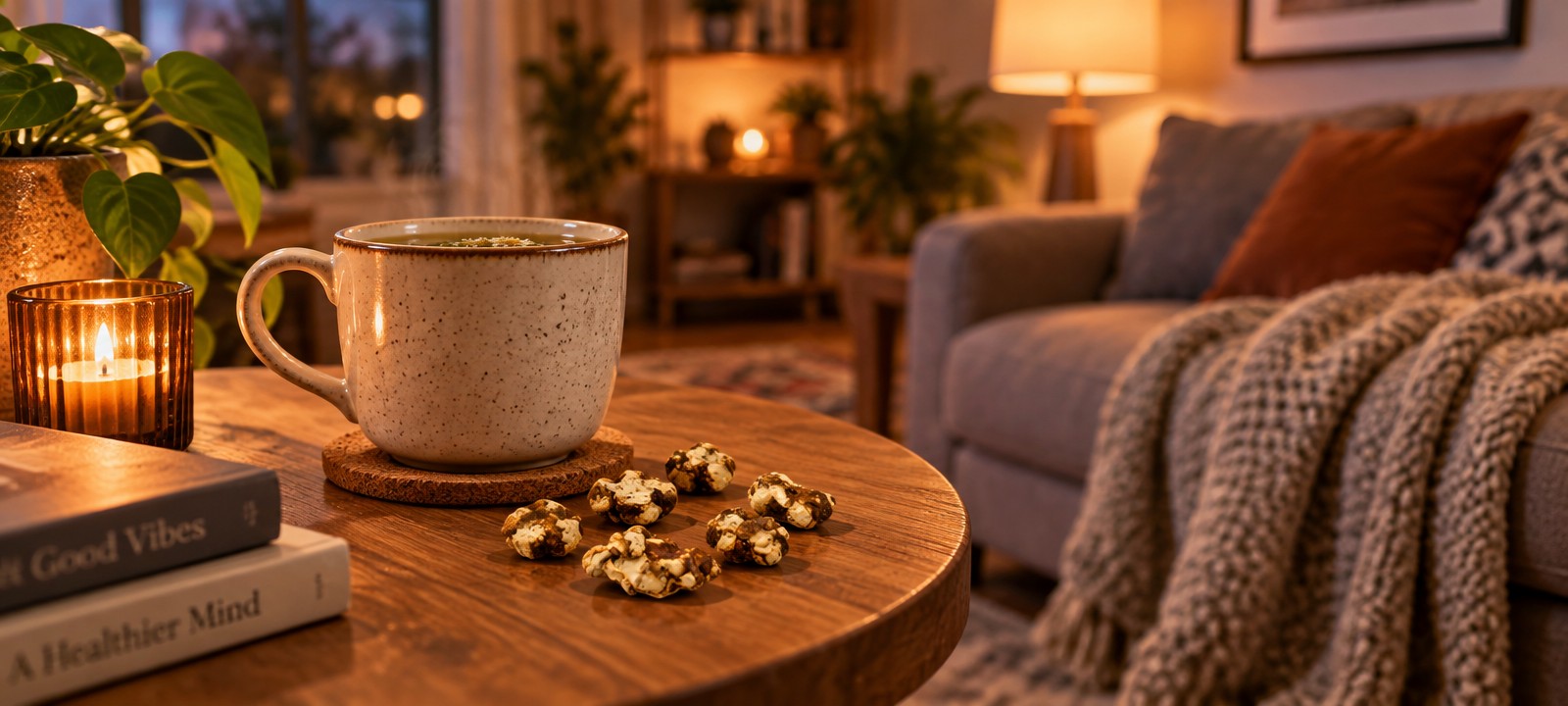 Truffeltrip tijdlijn: verse magic truffels op een houten tafel