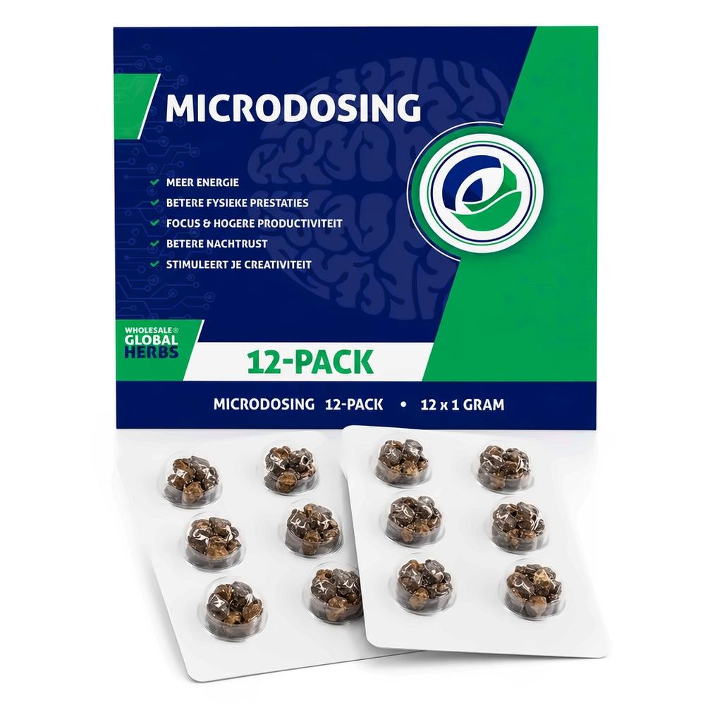 Magic truffel microdosing 12-pack, twee doordrukstrips met 12 x 1 gram truffels